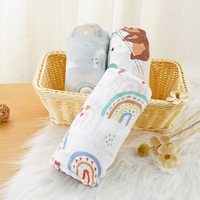 Kangobaby Couverture pour bébé à impression numérique personnalisée Couverture d'emmaillotage douce Serviette de bain Couverture de réception en tissu de coton sûre