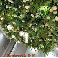 Vente chaude Décoration De Mariage Fleur Artificielle Fleurs Murales Suspendues Plante Verte Pour La Décoration De Scène De Mariage