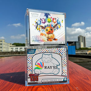 RAY YI Display Acrilico Magnete <span class=keywords><strong>pokemon</strong></span> Boite Acrylique <span class=keywords><strong>Pokemon</strong></span> Prismatic Evolutions Etb Cases Boîte en acrylique avec couvercle coulissant - Product Image 2