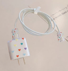 Funda Protectora para Cabezal <span class=keywords><strong>de</strong></span> Carga <span class=keywords><strong>de</strong></span> 20W para <span class=keywords><strong>iPhone</strong></span> con Diseño <span class=keywords><strong>de</strong></span> Mariposa y Corazón, Protector <span class=keywords><strong>de</strong></span> Cable <span class=keywords><strong>de</strong></span> Datos USB - Product Image 3