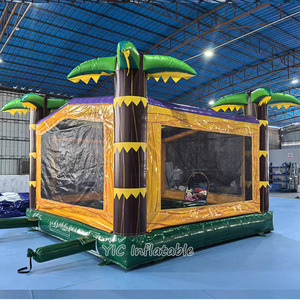 Château gonflable tropical pour enfants, structure de saut en forme de palmier, aire de jeux commerciale pour fêtes d'été - Product Image 5