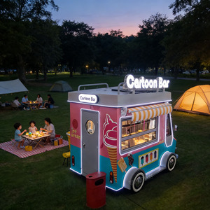 Retro Vintage Mobile Food Cart Custom Street Concession <b>Trailer</b> Fully Loaded Snack Beverage Food Truck for Outdoor Business - Product Image 1