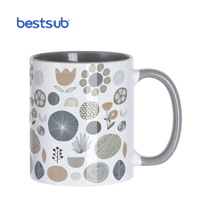 Vendita all'ingrosso spazi di sublimazione personalizzati in ceramica 11oz maniglia interna stampa foto tazza da caffè a colori - Product Image 3