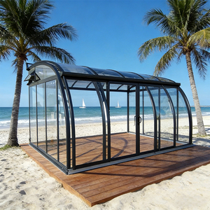 Solárium Estructurado de Primera Calidad con Vidrio Templado Transparente, Construcción Robusta y Resistente, Ideal para Paisajismo de Balcones - Product Image 4