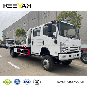 Camion de remorquage à <span class=keywords><strong>plateau</strong></span> plat ISUZU Double Cabine 4x4, Cylindre hydraulique, Diesel, <span class=keywords><strong>Plateau</strong></span> de remorquage 6 tonnes, Camion de dégagement routier, Prix abordable - Product Image 2
