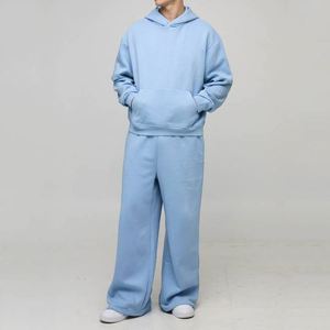 Ensemble de survêtement deux pièces pour homme : Hoodie ample et pantalon de jogging ultra large, tenue décontractée, personnalisation des couleurs - Product Image 4