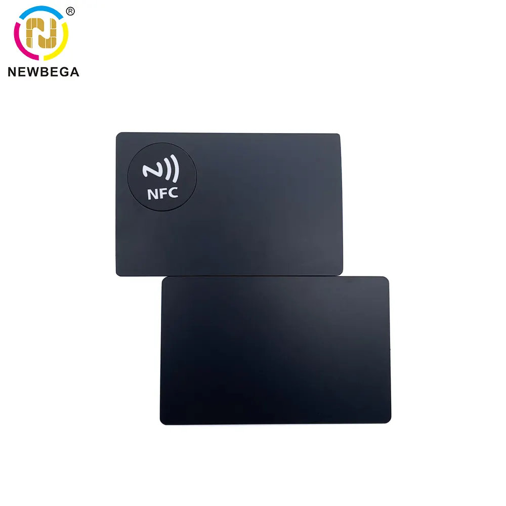 Wholesale high quality stainless steel zinc alloy gold silver plating NFC black metal business card blank