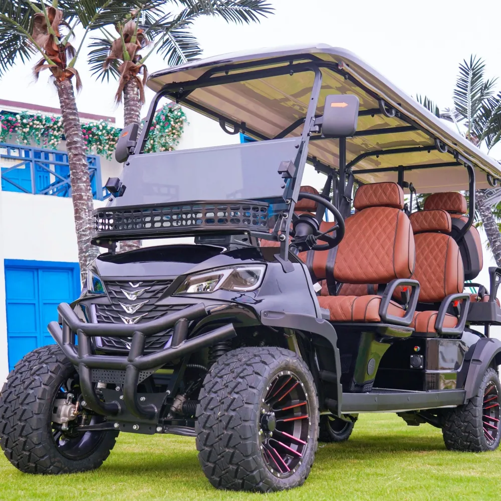 Promoção Golf Cart 14 "Rodas Pneus Lado a Lado ATV 6 Seat Electric Golf Cart