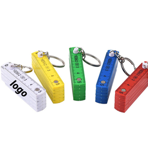 Practical 2m Long <b>Folding</b> Ruler Keychain with 10 Sections Fully EcoMaterial Logo Promotion - Product Image 1