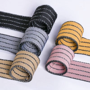 Ruban en polyester rayé fait main pour artisanat domestique, accessoires de <span class=keywords><strong>couture</strong></span> pour nœuds <span class=keywords><strong>papillon</strong></span>, mariage, emballage et décoration - Product Image 1