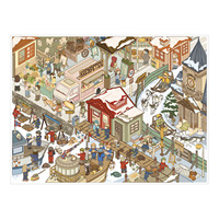 Autocollants Paysage Style Nordique Yilan Cartoon Grande Taille Scène Miniature 3D DIY Anti-Stress pour Agenda