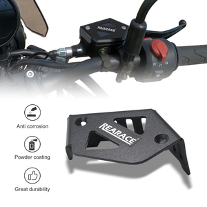 Waximoto apto para <span class=keywords><strong>Royal</strong></span> <span class=keywords><strong>Enfield</strong></span> Himalayan 450 2024-Protector de cubierta de depósito de líquido de frenos delantero + trasero de aluminio del mercado de accesorios - Product Image 3