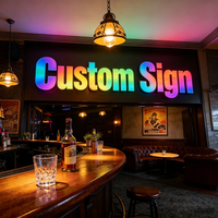 Letras de Canal LED Súper Brillantes con Cambio de Color RGB Personalizado, Material Impermeable IP65 para Publicidad y Uso en Exteriores