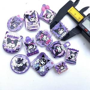 Perles en acrylique imprimées double face Kulomi Tongkong, accessoires, série à thème, chaîne de téléphone portable, sac à suspendre, bricolage - Product Image 2