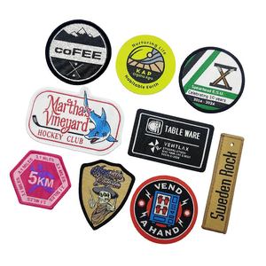 Fashionable Circle Shape Custom Western Logo Cute Character Woven <b>Patch</b> Weaving Machine Hook and Loop <b>Patches</b> - Product Image 1