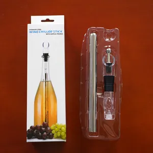 Bastão refrigerador de vinho em aço inoxidável 304 para refrigerador de vinho com cortiça