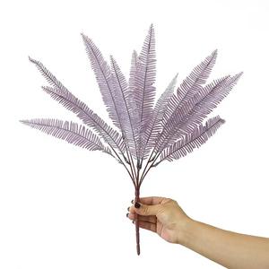 Arbustes de Boston artificiels fougère en plastique <span class=keywords><strong>feuilles</strong></span> violettes buissons d'herbe persane maison jardin véranda Parterre centres de Table décor - Product Image 1