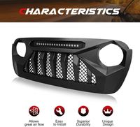 Gobison 2018 2019 2020 2021 Nouveau Style 4x4 accessoires tout-terrain grille de pare-chocs avant pour JEEP WRANGLER JL JT