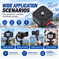 Pelat Lepas Cepat Kamera Ayberk, Pelat QR Tripod, Sekrup 1/4, Pemesinan CNC Khusus dari Sampel Fisik Pelanggan