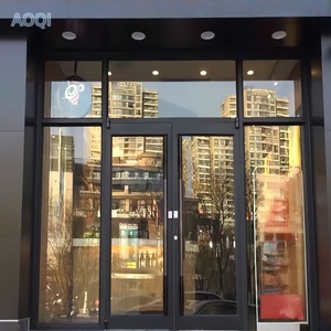 Puerta de vidrio antirrobo de aleación de aluminio comercial similar <span class=keywords><strong>a</strong></span> la de KFC y McDonald's en la entrada de una tienda - Product Image 3
