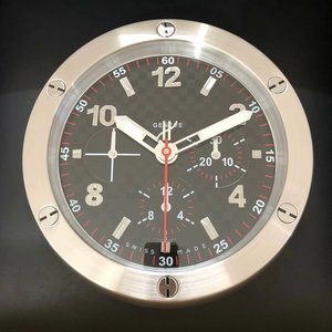 Reloj de Pared Metálico de Diseño de 14 Pulgadas, Silencioso, Sin Tictac, Estilo Cronógrafo, con Calendario y Agujas de Radio, para Decoración de Sala de Estar - Product Image 4