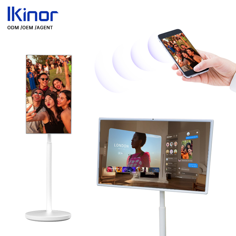 Hot <strong>2026</strong> New Portable Rolling Touch Screen <strong>Monitor</strong> Portable Smart TV Wheels Full HD <strong>1080p</strong> 75Hz Built-in Battery (4-6H)