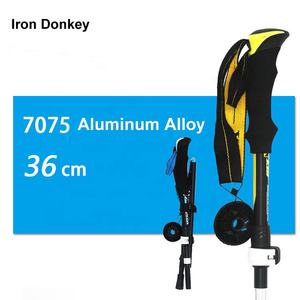 IRONDONKEY Pliable Trekking Bâtons Poignée Droite En Alliage D'aluminium Canne En Plein Air <span class=keywords><strong>Alpinisme</strong></span> Randonnée Accessoires Bâtons De Marche - Product Image 6