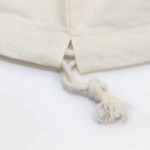 Pochette en tissu de coton et lin recyclable de haute qualité personnalisée, sacs à cordon en coton - Product Image 4