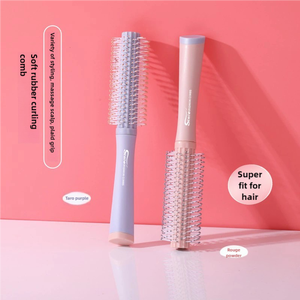 <span class=keywords><strong>2025</strong></span> yeni tasarım silikon kolu kavrama plastik tarak ucuz Detangler yuvarlak saç fırçası şekillendirme saç tüm saç tipleri için mükemmel - Product Image 1