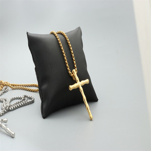 yunnique Stainless Steel <b>Cross</b> Pendant Necklace Unisex Fashionable Silver White Gift Jewelry - Product Image 3