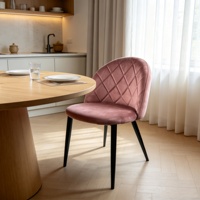Chaises de salle à manger modernes en velours pour la maison, la cuisine, le salon, l'hôtel, les mariages, avec rembourrage doux et capitonné