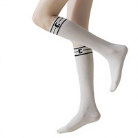 Chaussettes d'été fines en coton peigné 95% pour femme, style japonais, couleur unie, mi-mollet, maille amincissante, absorbant la transpiration
