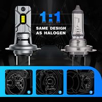 Novsight N64 mini taille plug and play 1:1 voiture H7 Led phare ampoule h18 12000lumen 60W h7 led phare