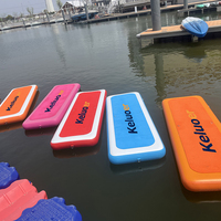 Offre Spéciale gonflable tapis de gymnastique eau tapis de Yoga PVC matériel gonflable flottant quai plate-forme