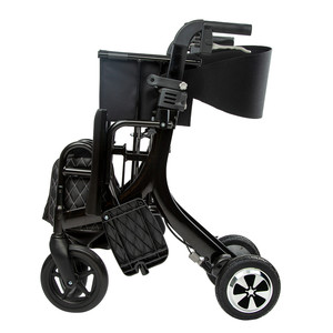 שיקום מתקפל 4 גלגל קל משקל חשמלי Rollator עבור קשישים ונכים אנשים כיסא גלגלים ווקר עם מושב - Product Image 5