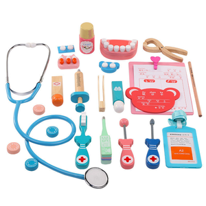 Jouet de simulation de <span class=keywords><strong>docteur</strong></span> le plus vendu, jeu de rôle éducatif <span class=keywords><strong>interactif</strong></span> en bois pour enfants, garçons et filles - Product Image 2