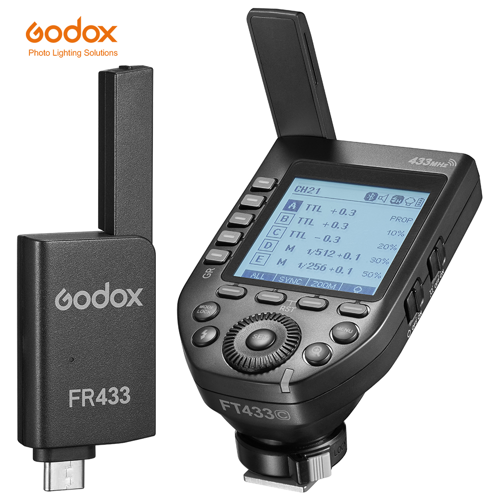 G/odox FT433-N TTL беспроводной флэш-триггер, 433 МГц 2-в-1 флэш-передатчик Аксессуары для фотостудии