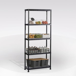 SCAFFALE MOD. Étagère en résine 90x40 cm H. 182 Noir - Product Image 1