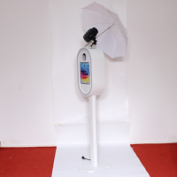 Photomaton professionnel ovale DSLR caméra Photobooth coque en métal avec iPad Surface Pro adapté fête équipement de location Photobooth