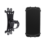 Support de téléphone de vélo en silicone pour poignée de voiture RTS Compatible Samsung/Huawei pour accessoires de support de motos inclus