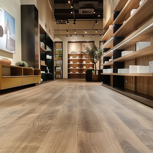 Oushe Luxe Noyau Rigide SPC PVC Click Longue Planche <span class=keywords><strong>Vinyle</strong></span> Plancher de Bois Franc en Chêne Blanc qui Ressemble à du <span class=keywords><strong>Carrelage</strong></span> - Product Image 1