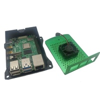Boîtier de carte mère Raspberry Pi - Châssis de refroidissement en alliage d'aluminium de 2e/3e génération de type B+, boîte anti-poussière, accessoires