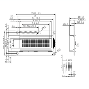 Écran LCD 1602LCD, écran LCD VA, 3,3 V/5 V, blanc sur fond noir - Product Image 4