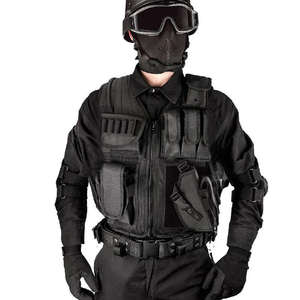 Chaleco táctico de poliéster ligero y transpirable, montajes en el pecho, equipo de entrenamiento al aire libre de seguridad multiusos, cómodo - Product Image 6