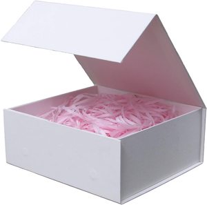 Factory Direct Sales Custom Logo Luxury Boite De Cadeau Collapsible Black White Gift Packing Box With Magnetic Closure