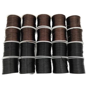 Fil élastique ZYDAR SPORTS pour extensions capillaires - Fixation forte, usage commercial, ligne plate noire, nœuds brésiliens, fil extensible, cristal - Product Image 1