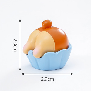 Mignonnes figurines d'animaux (Corgi et cochon) pour gâteaux, jouets alimentaires, accessoires de décoration DIY, petits ornements pour voiture et bureau - Product Image 5