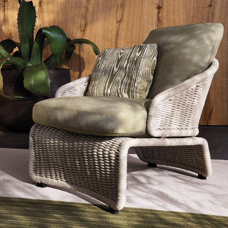 New design hot selling aluminum frame rope outdoor garden chairs