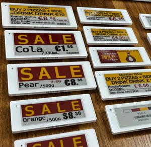 จอแสดงผล E Ink Epaper ขนาด 1.54 2.13 2.66 2.9 3.5 4.8 7.5 นิ้ว 4 สี ป้ายราคาอัจฉริยะ ESL พร้อม RFID สำหรับซูเปอร์มาร์เก็ตและห้างสรรพสินค้า - Product Image 1