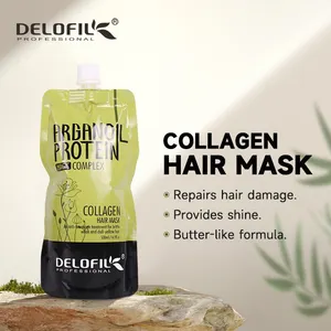 500 ml Eigenmarke professionelle natürliche organische Arganöl-Kollagen nährende Reparatur beschädigte Haarmaske